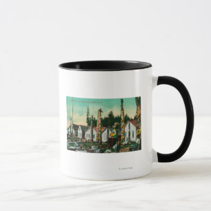 Mug Howkan, village de l'Alaska et totems indiens