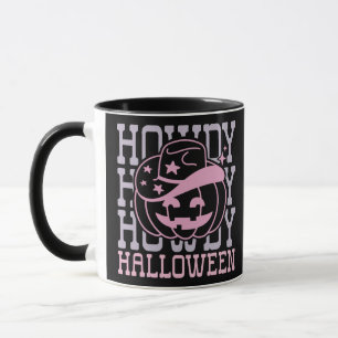 Mug Howly Halloween Citrouille Cowboy Casquette Black 