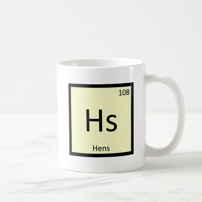 Mug Hs - Chimie des poules Symbole périodique de l'élé (Droite)