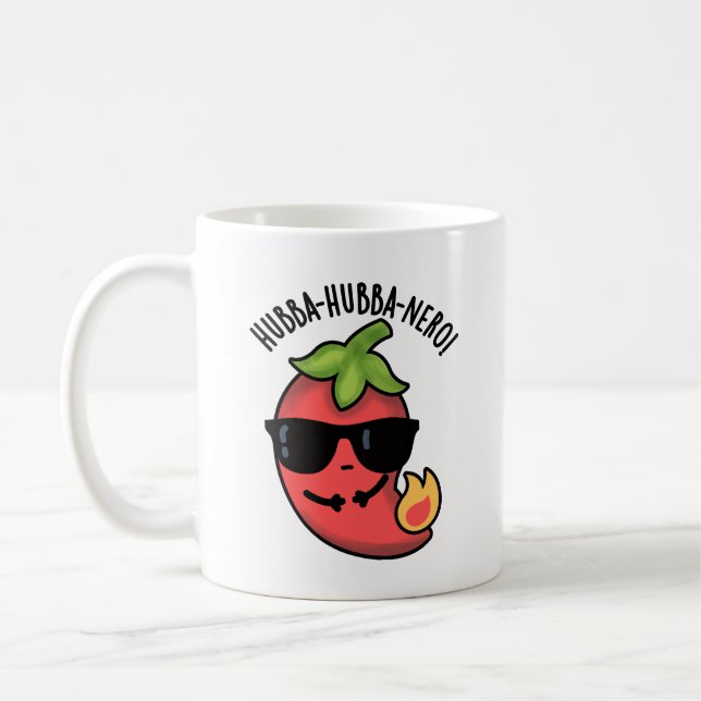 Mug Hubba-hubba-nero Funny Habanero Pun (Gauche)