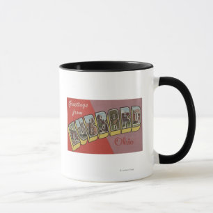 Mug Hubbard, lettre ScenesHubbard, OH d'OhioLarge