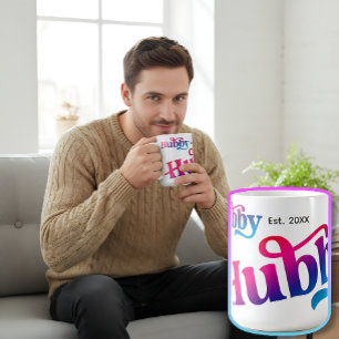 Mug Hubby Couple Mariage Anniversaire personnalisé col