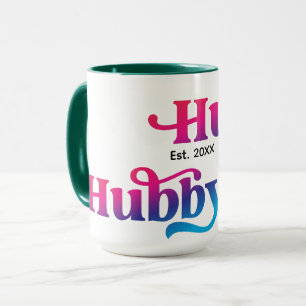 Mug Hubby Couple Mariage Anniversaire personnalisé col