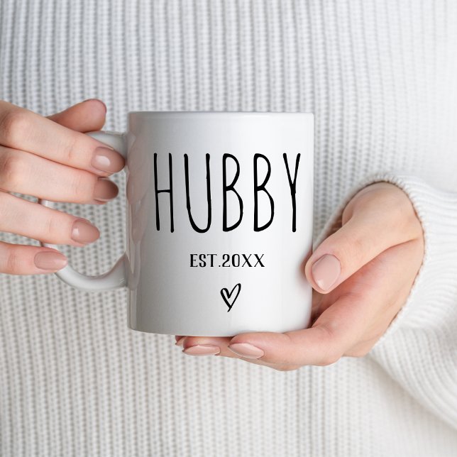 Mug Hubby Est 2024 Faire-part À Être Nouveau Mariage (Créateur téléchargé)