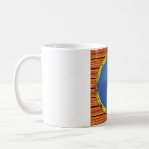 Mug Hublot de navire nautique avec eau bleue
