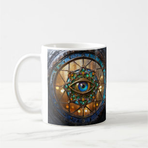 Mug Hublot rustique de fenêtre de Troisième Œil