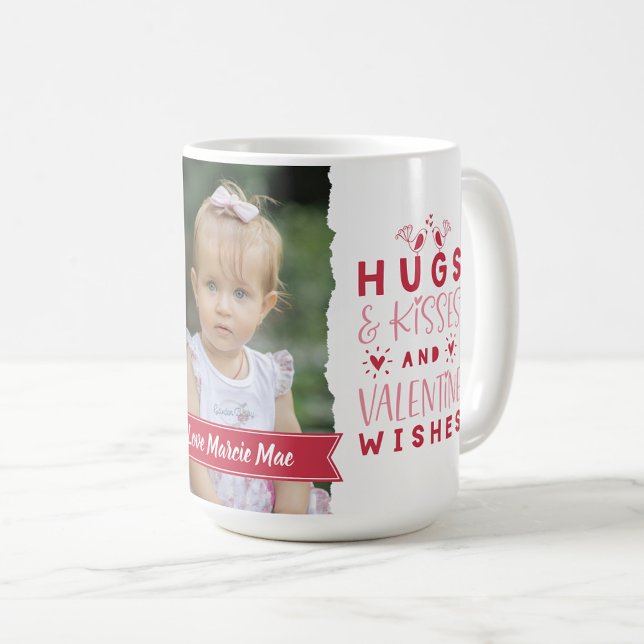 Mug Hugs & Baisers & Voeux de Saint Valentin (Créateur téléchargé)
