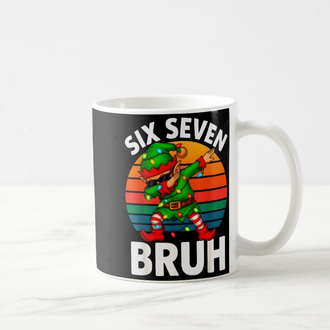 Mug Hugvyn Six Seven 6 7 Mème Elfe Dabbing Joyeux Noël (Droite)