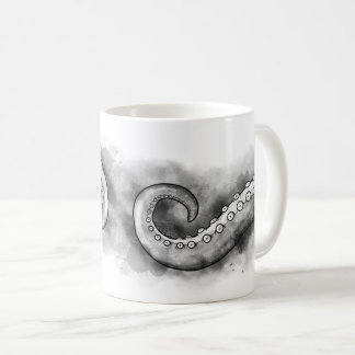 Mug Huile d'aquarelle tentaculaire pieuvre kraken levt