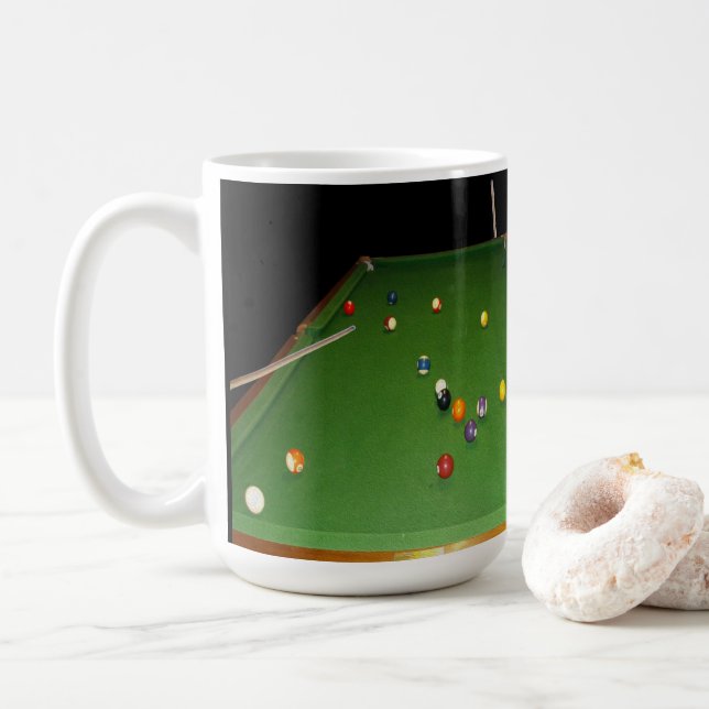 Mug Huile De Table De Huitième Ball Avec Boules Et Coe (Avec donut)