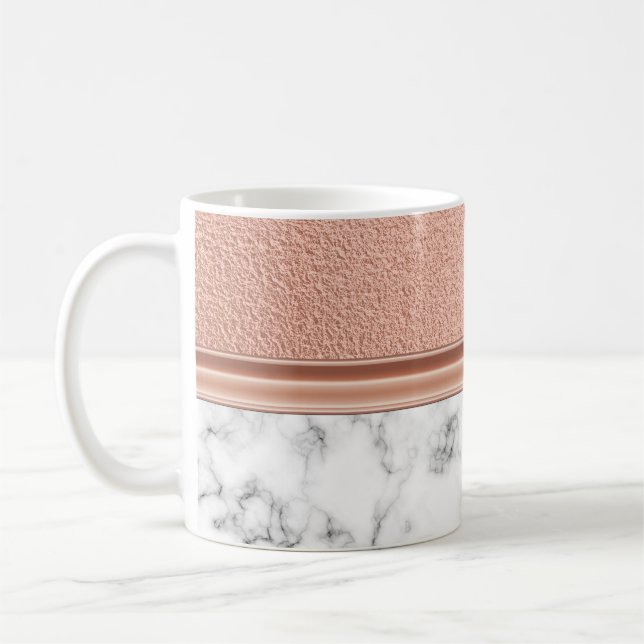 Mug Huile d'or rose sur marbre (Gauche)
