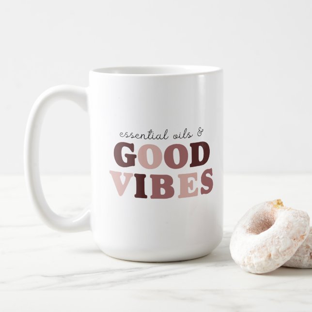 Mug Huiles essentielles et purée de café Good Vibes (Avec donut)