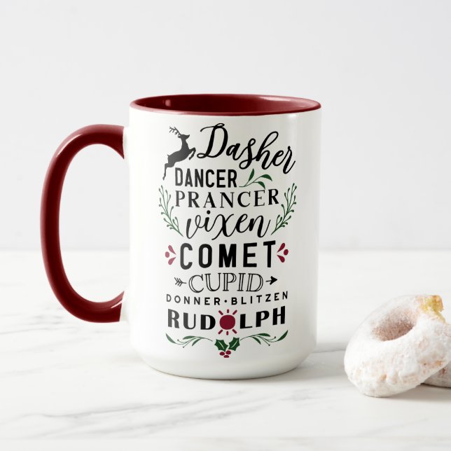 Mug Huit minuscules rennes (Avec donut)