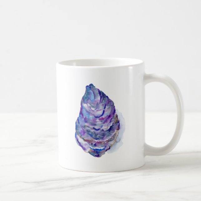 Mug Huître Shell abstraite d'aquarelle (Droite)