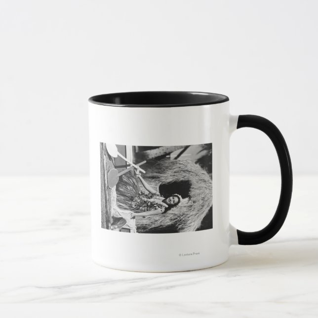 Mug Hula Girl avec Outrigger Canoe Hawaii photo (Droite)