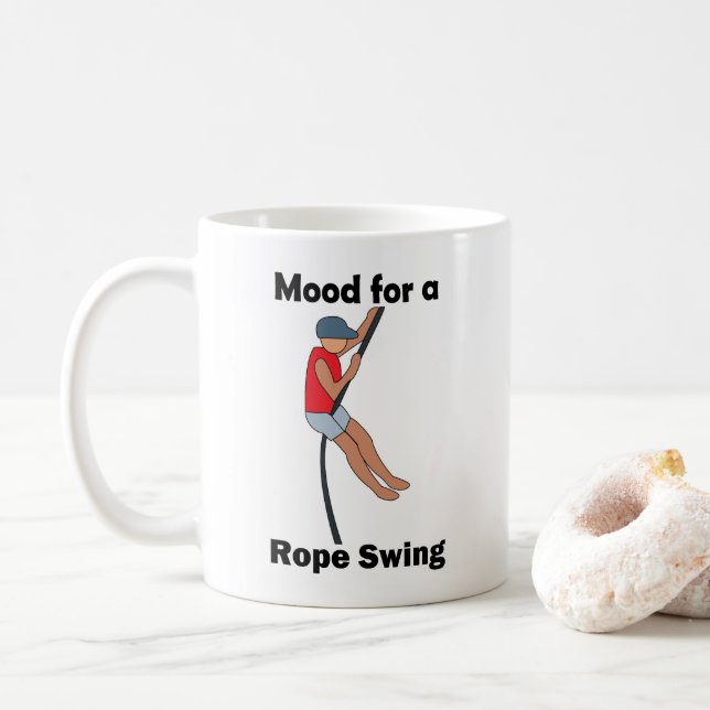Mug Humeur de balançoire à corde bonnes vibrations (Avec donut)