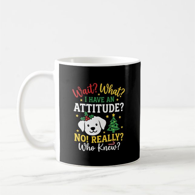 Mug Humeur de chien de Noël Humour de fêtes (Gauche)