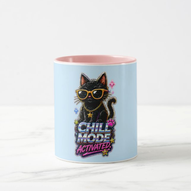 Mug Humeur détendue activée – Citation drôle et relaxa (Centre)