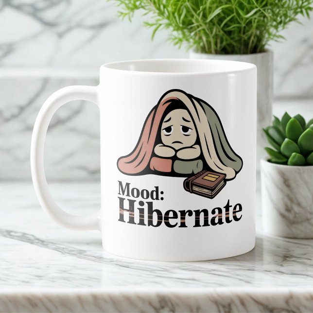 Mug Humeur : Hiberner | Retraite confortable avec cons (Créateur téléchargé)