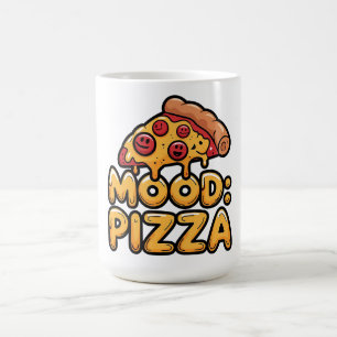 Mug Humeur : Pizza - Fun Cartoon Slice avec Happy Topp