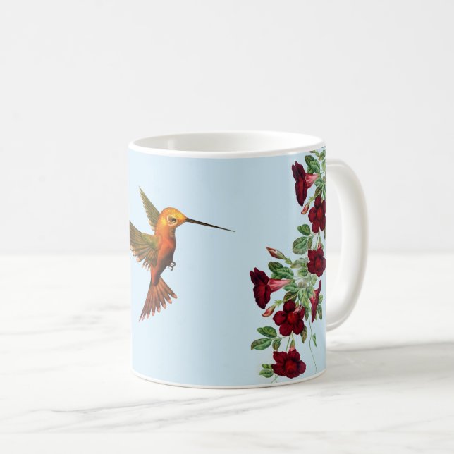 Mug Hummingbird and Red Flowers (Devant droit)