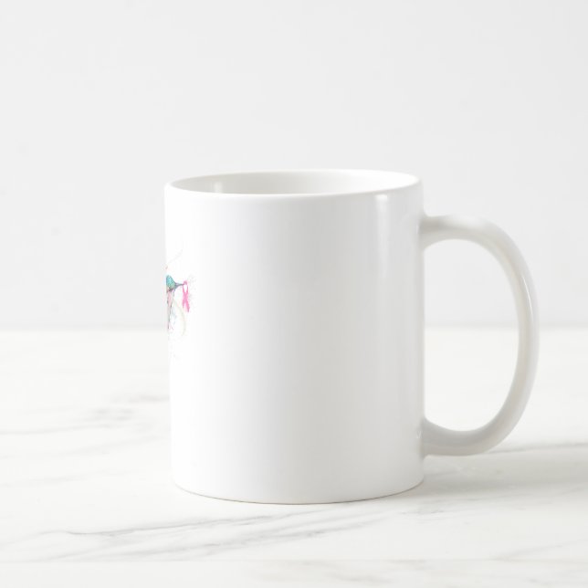 Mug Hummingbird Ribbon Sensibilisation au cancer du se (Droite)