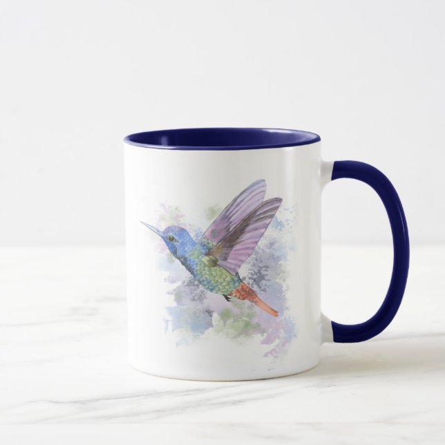 Mug Hummingbirds Jardin Oiseau Aquarelle Art (Droite)