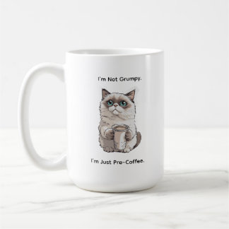 Mug humoristique Pas chat grincheux Café