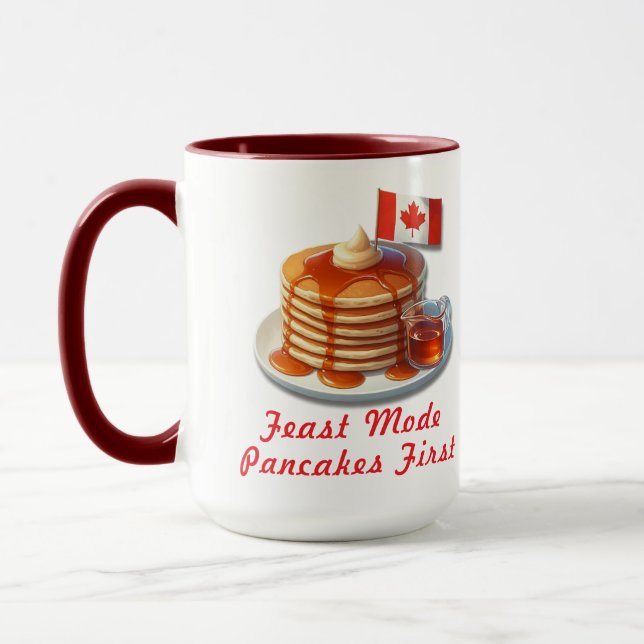 Mug Humour Action de grâce Canada Petit déjeuner crêpe (Gauche)