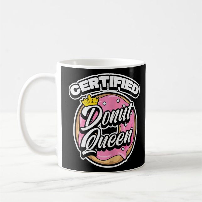 Mug Humour alimentaire Queen Donut Certified Donut pou (Gauche)
