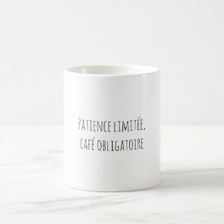 Mug Humour Café Obligatoire Citation Drôle Français