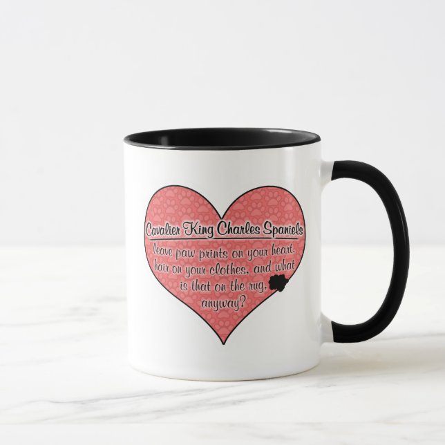 Mug Humour cavalier de chien d'empreintes de pattes (Droite)