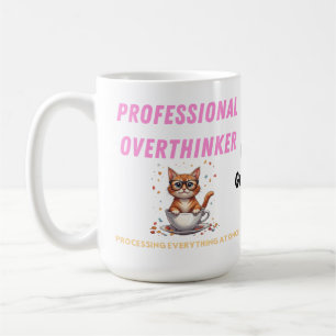 Mug Humour de chat identifiable pour les surpenseurs p