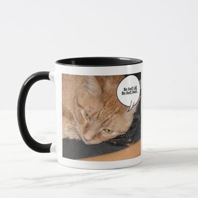 Mug Humour de chat Tabby Orange (Gauche)