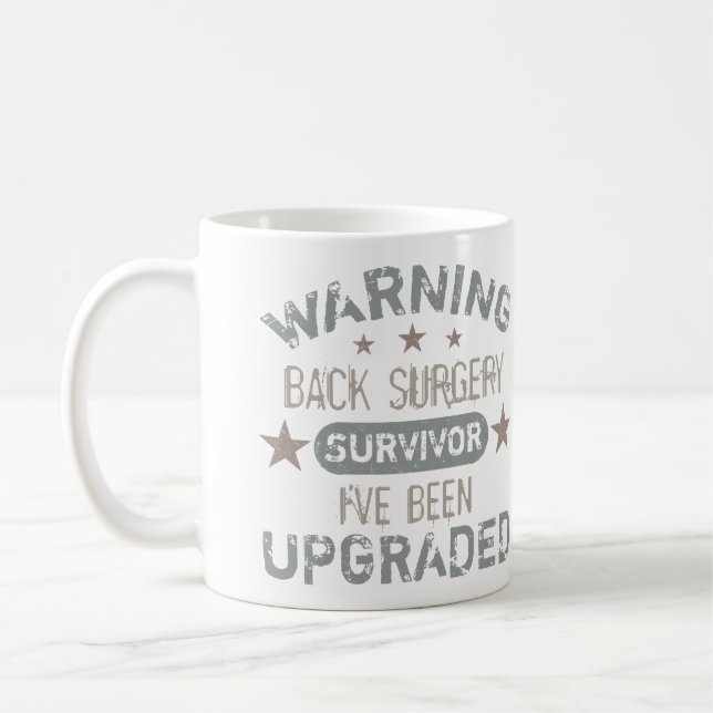 Mug Humour de chirurgie du dos mis à niveau (Gauche)