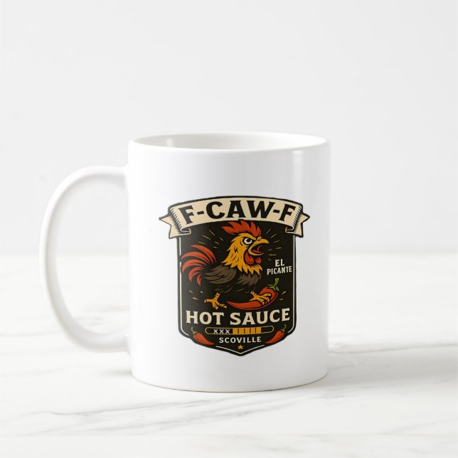 Mug Humour de corbeau drôle gothique F-Caw-F (Gauche)
