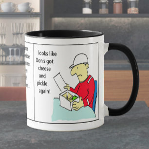 Mug Humour de dessin du conteneur d'expédition de Dock