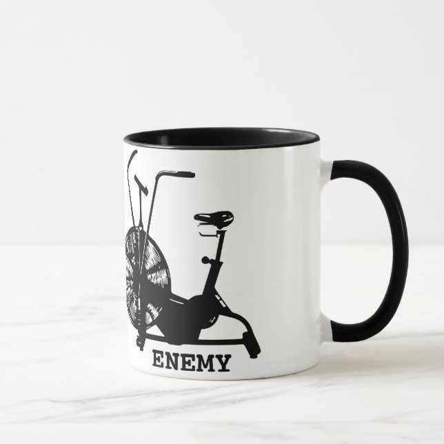 Mug Humour de gym Noir Blanc Drôle Entraînement (Droite)