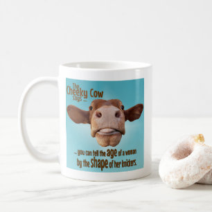 Mug Humour de la vieillesse, Vache Cheeky, Forme Knick