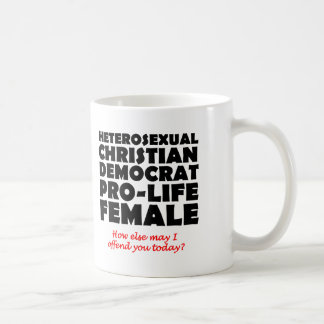 Mug Humour de mugue chrétienne féminine démocrate offe