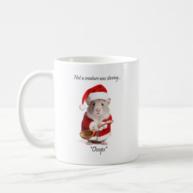 Mug Humour de Noël pas une créature remuait la souris (Gauche)