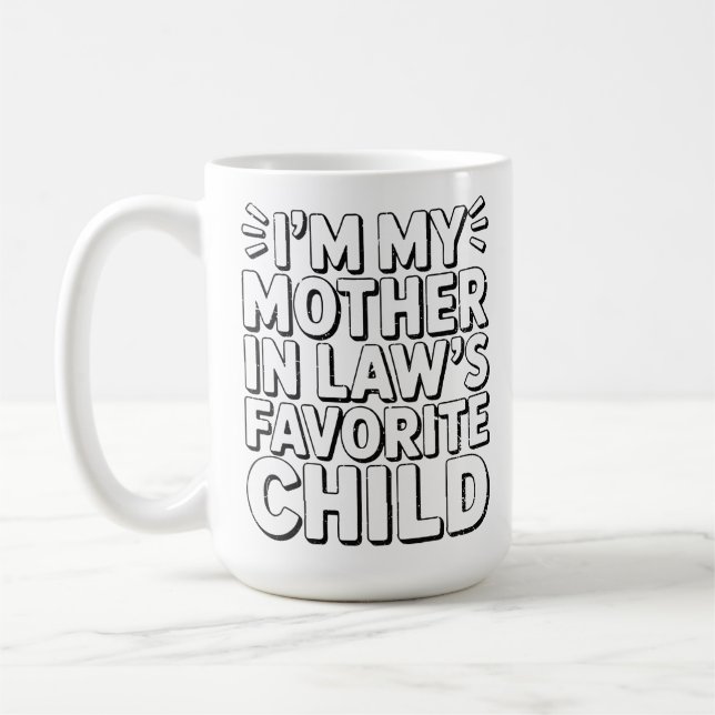 Mug Humour de Parent Drôle Enfant Préféré Belle-Mère (Gauche)