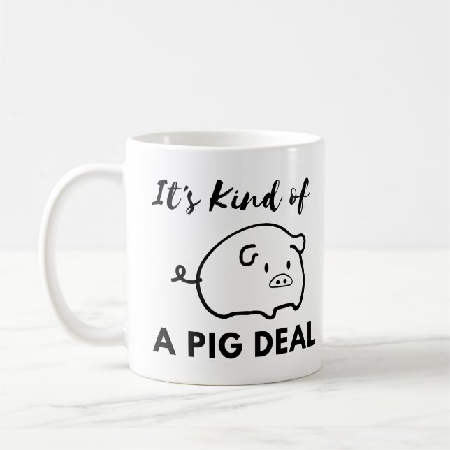 Mug Humour de porc : C'est un gros contrat (porc) (Gauche)