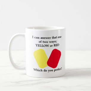 Mug Humour de soccer jaune ou rouge
