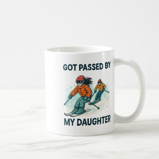 Mug Humour de sport en famille J'ai été dépassé en ski