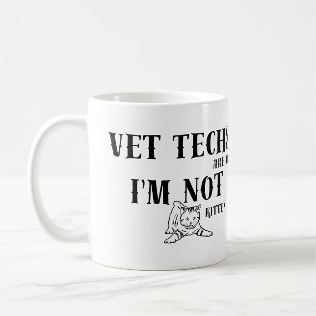 Mug Humour de technologie vétérinaire : Les technicien (Gauche)