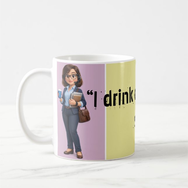 Mug Humour de travail à domicile (Gauche)