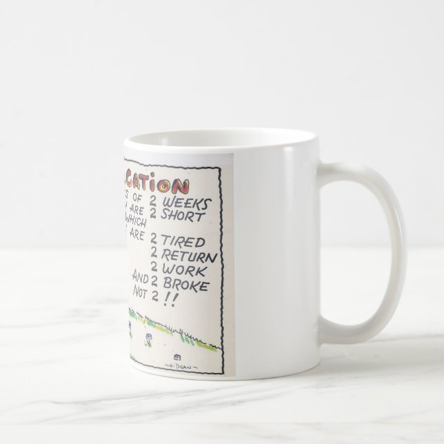 Mug Humour de vacances vintage Rabbit (Droite)