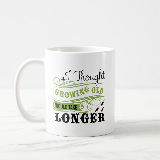 Mug Humour de vieillissement actif (Gauche)