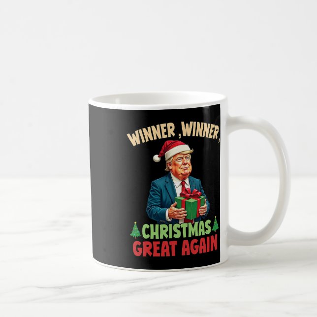 Mug Humour drôle Père Noël Trump gagnant Noël Gr (Droite)
